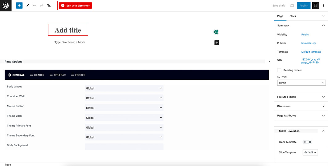 page builder
