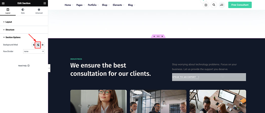 page builder